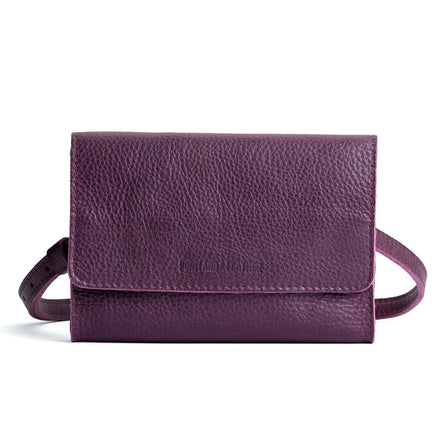  Plum | Petite bag with magnetic flap closure and adjustable belt strap