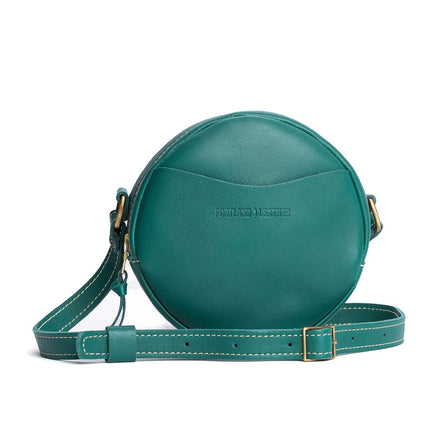 Peacock*Small | Circle shaped crossbody bag with top zipper