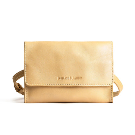  Champagne | Petite bag with magnetic flap closure and adjustable belt strap