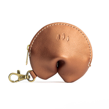 All Color: Hava | Leather fortune cookie shaped keychain pouch