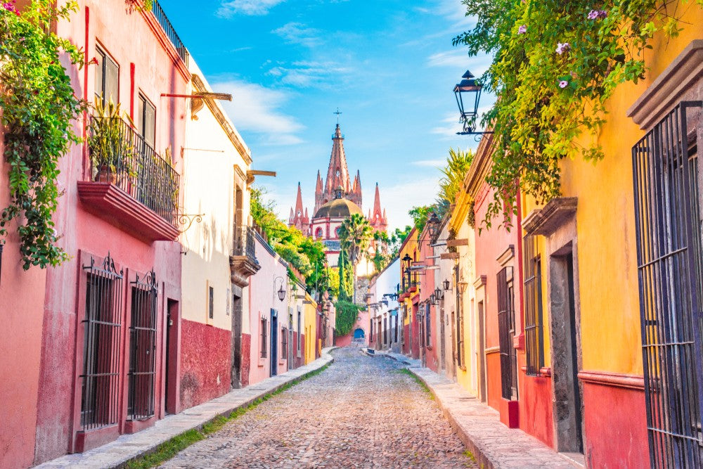 Street with colorful buildings