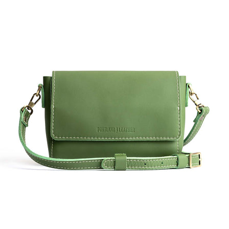 Matcha*Mini | Small Leather Crossbody Bag with Magnetic Messenger Bag Closure