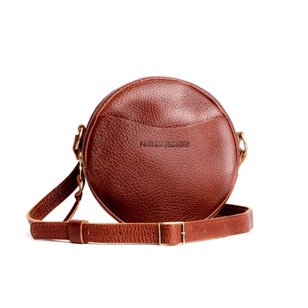 Nutmeg*Small | Circle shaped crossbody bag with top zipper