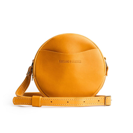 Sunflower*Small | Circle shaped crossbody bag with top zipper