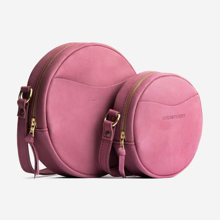 Foxglove*Small | Circle shaped crossbody bag with top zipper