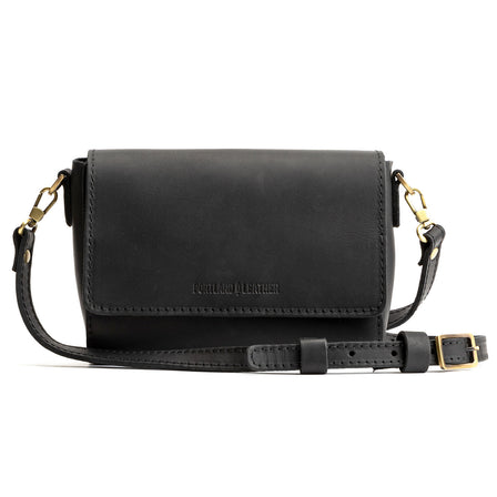 Black*Medium  | Leather Crossbody Bag with Magnetic Messenger Bag Closure