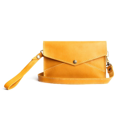 All Color: Sunflower | handmade yellow leather clutch wallet purse