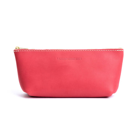 All Color: Tulip | Leather utility bag pouch with top zipper